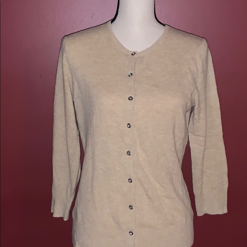 Express Angora Blend Cardigan Golden Beige L